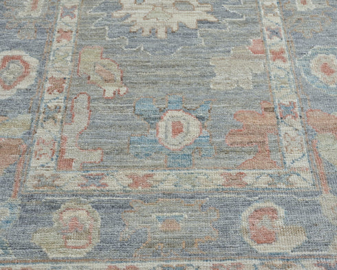 3x5 Gray Oushak Turkish Handmade Traditional Veg Dye Wool Area Rug